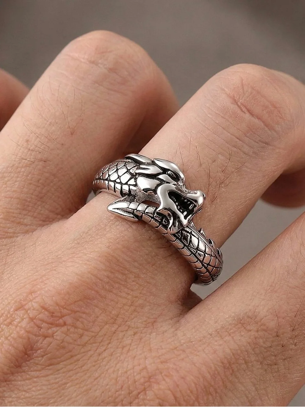 Silver Dragon Ring - Sterling Silver